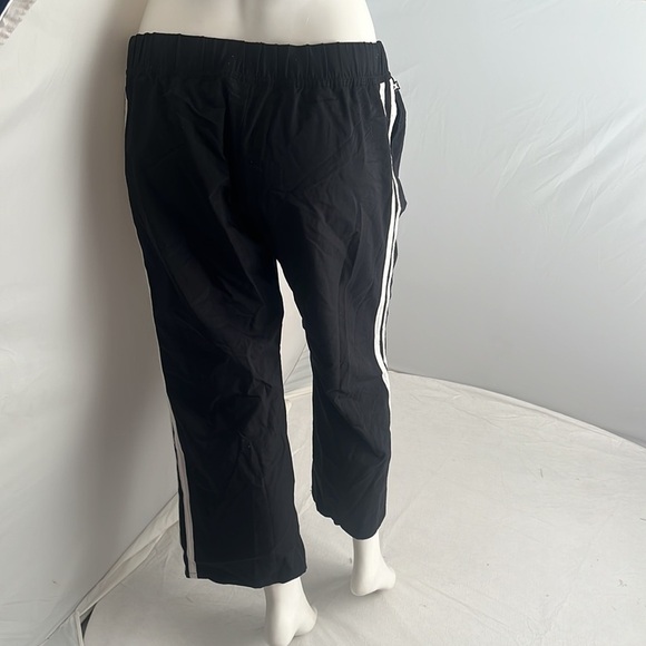 Express Jeans Y2K black with white side stripes cropped workout track pants - Picture 3 of 11